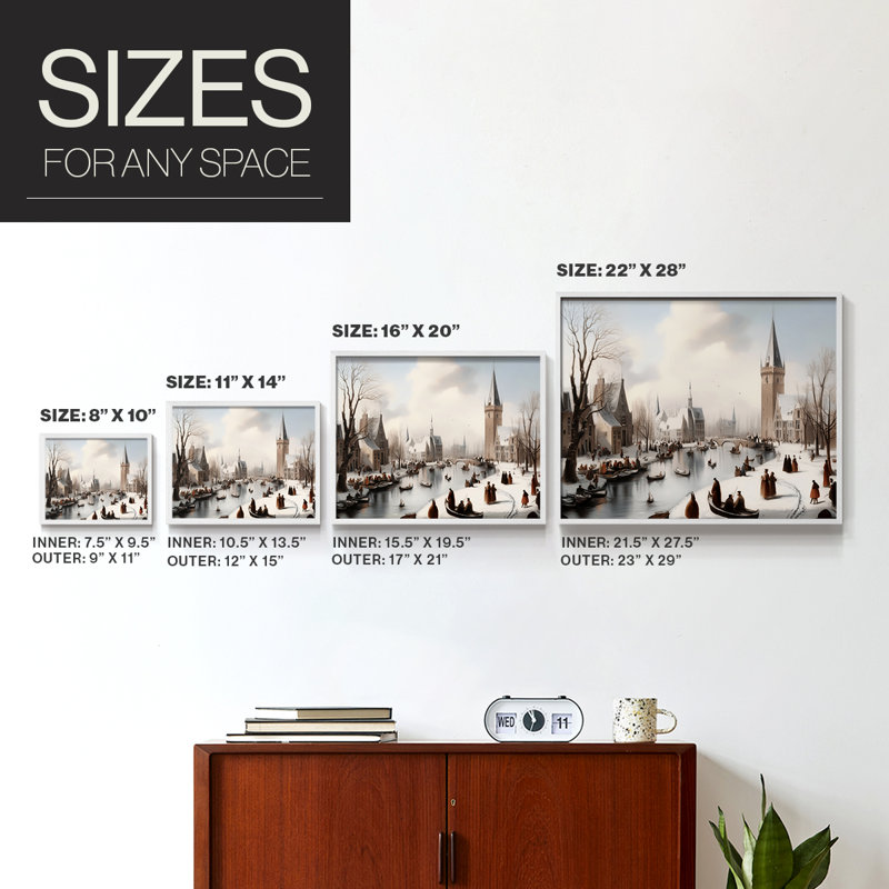 Chirstmas Art-CML -Framed Print - Restickable, H 8 po x l 10 po, Blanc