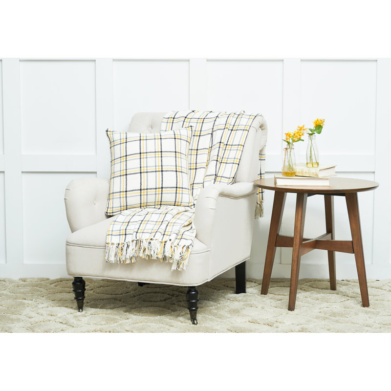 Giusto Honey Bee Plaid Throw