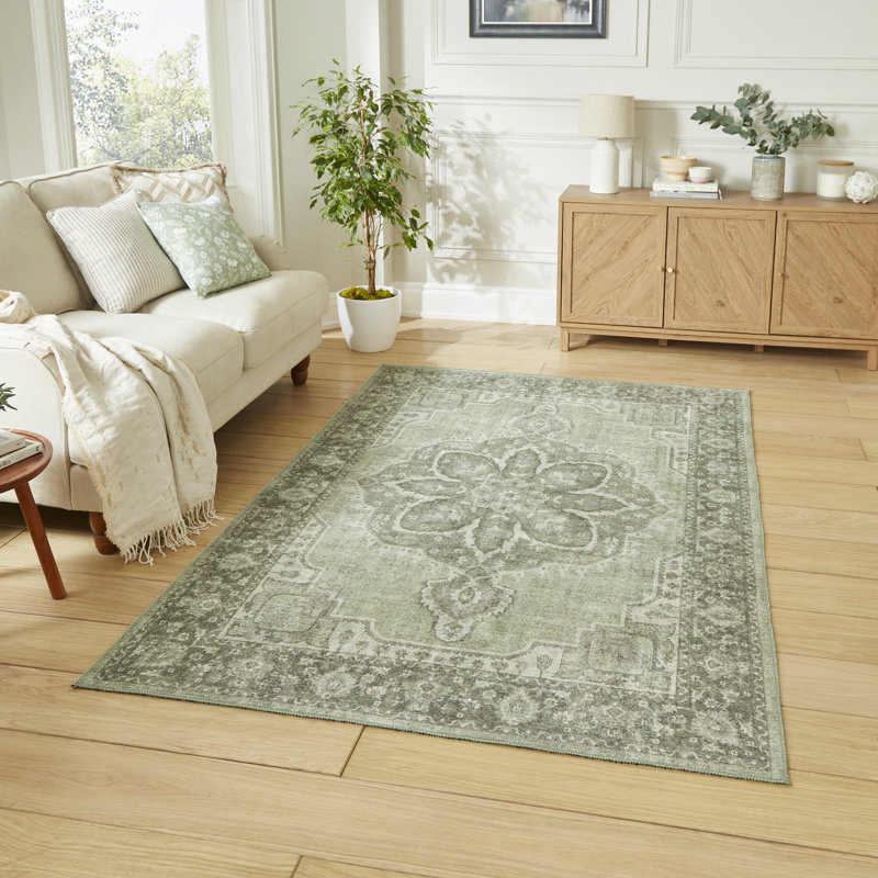 Vintage Look Digitally Printed Area Rug, Runner 61 x 230 cm