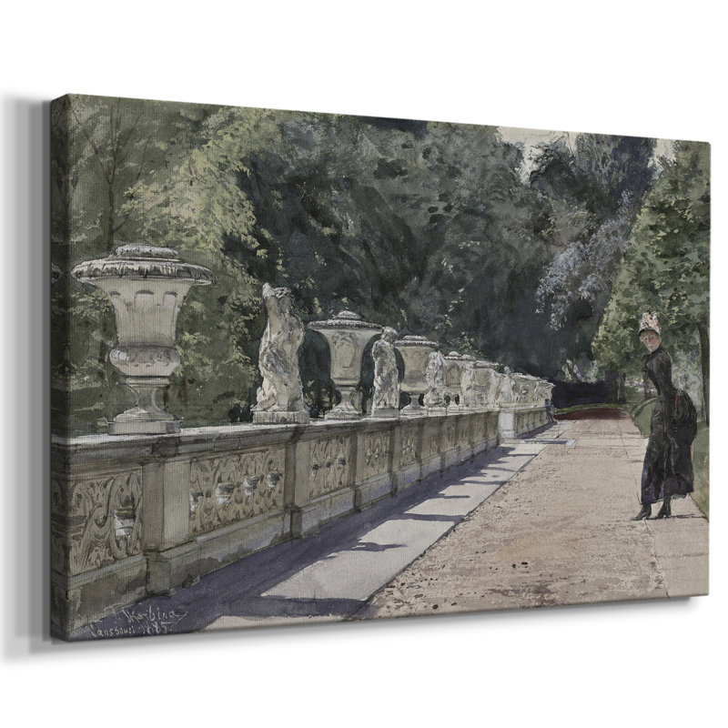 "Botanique rétro" sur toile, H 41 po x l 61 po x P 1,5 po, Toile tendue