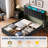 Queen Bed Frame with Lift Up Storage, Upholstered Velvet Bed with LED Lights & Power Outlets, Hydraulic Support, No Box Spring Needed, Black-2127325467-2127325466