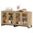 2 In 1 Multifunctional Sideboard Buffet Cabinets With 4 Glass Doors, Modern Sideboard Credenza With Adjustable Shelf And Metal Base, Coffee Bar Cabinet Storage Cabinet For Living Room, Kitchen-1606578684