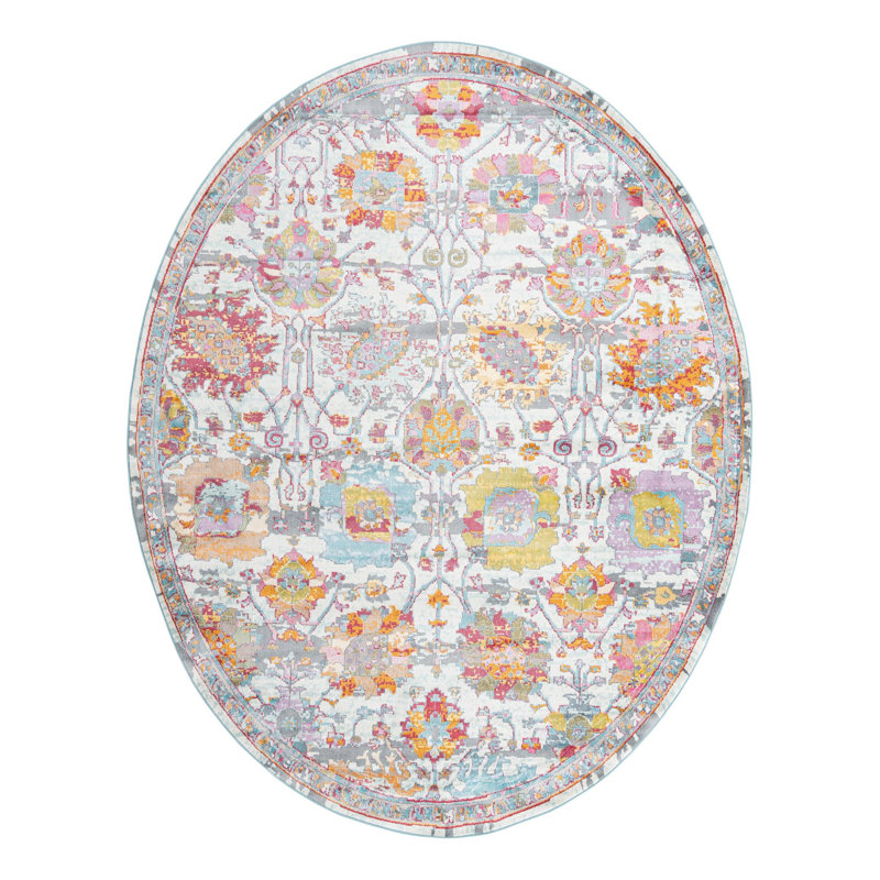 Haefner Floral Indoor Rug, Oval 8'2" x 10'