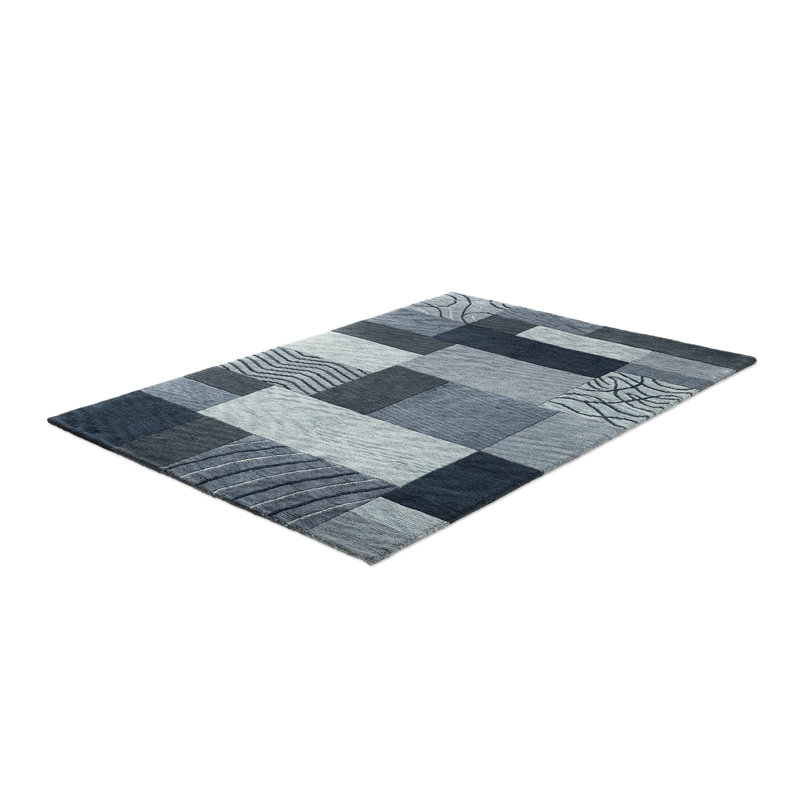 Hand Knotted Wool Grey Indoor Rug, Rectangle 70 x 140cm