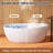 67" x 30" Freestanding Soaking Acrylic Bathtub with Center Drain in Glossy White