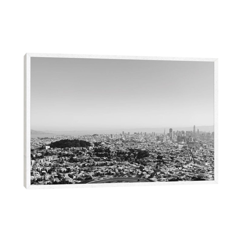 San Francisco View by Bethany Young - Print on Canvas, 45.72cm H x 66.04cm W x 3.81cm D, White Framed