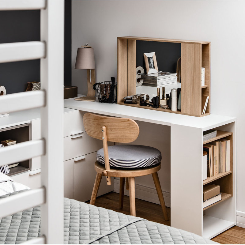 Reba Dressing Table, White/Oak