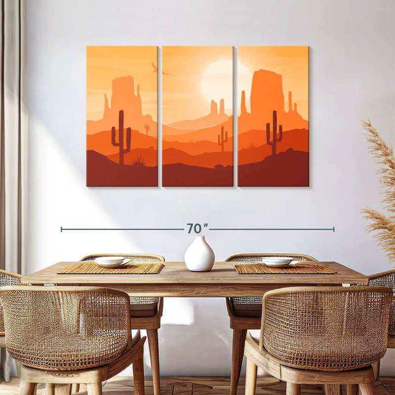 Lelar Simple Desert Landscape, 36" H x 57" W
