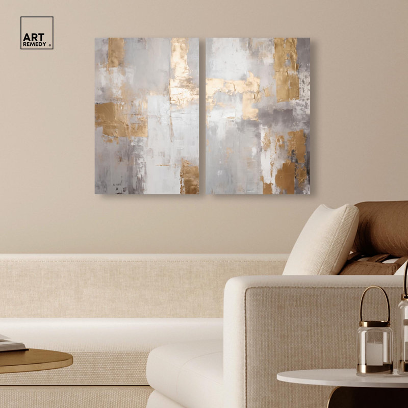 Tranquility Gold Art , Toile tendue, Ne s’applique pas, H 24 po x l 16 po