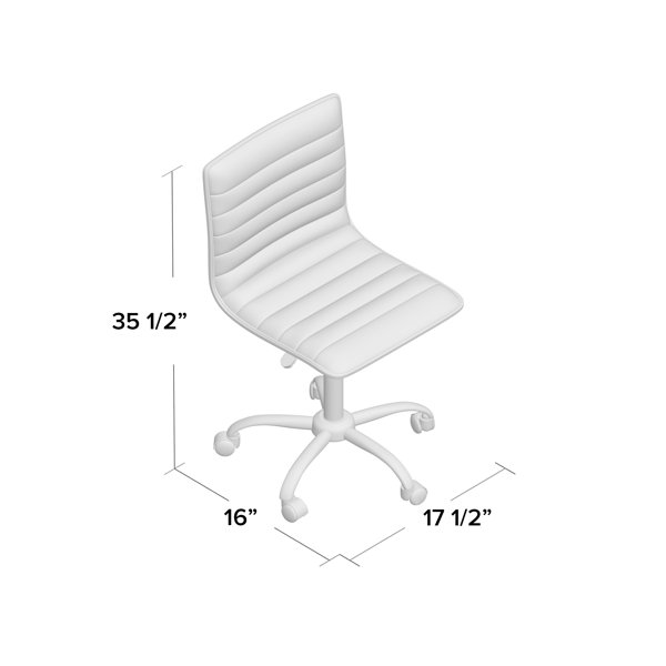 Kaycee Mid Back Task Chair Orren Ellis Upholstery Color: White