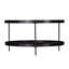Table basse 33 po en bois manufacturé noir et métal