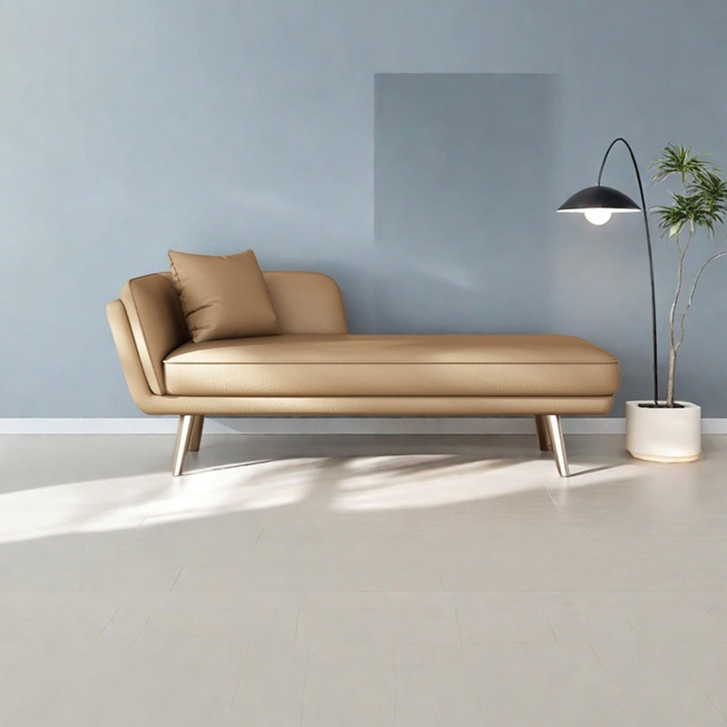 Fauteuil inclinable en similicuir de style minimaliste, Orienté à gauche (vu de face), Kaki