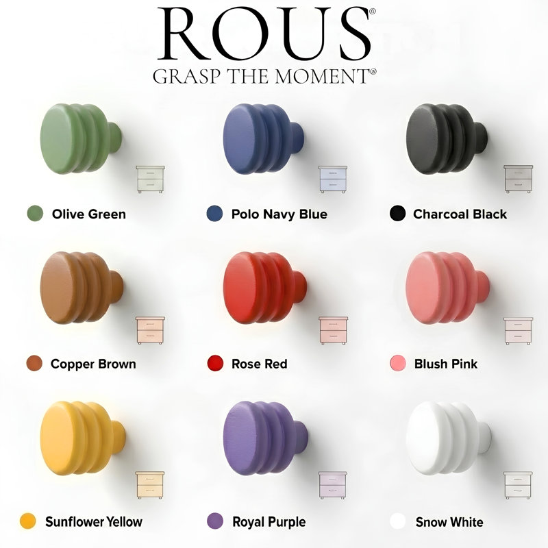ROUS Hardware Mid-Century Modern Honey Comb Knob, Olive (Green)