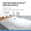 Baignoire autoportante blanche en acrylique L 60 po x H 27 po DreamLine Montego