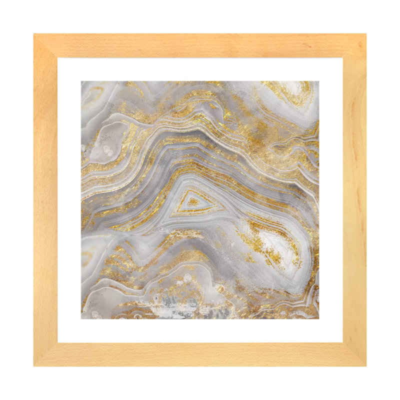 «Agate Allure II» - Impression sur papier avec cadre flottant, H 24 po x l 24 po x p 1 po