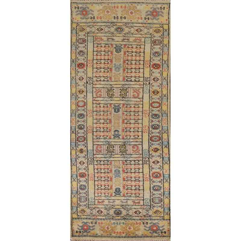 Tapis de couloir oriental géométrique 3x8
