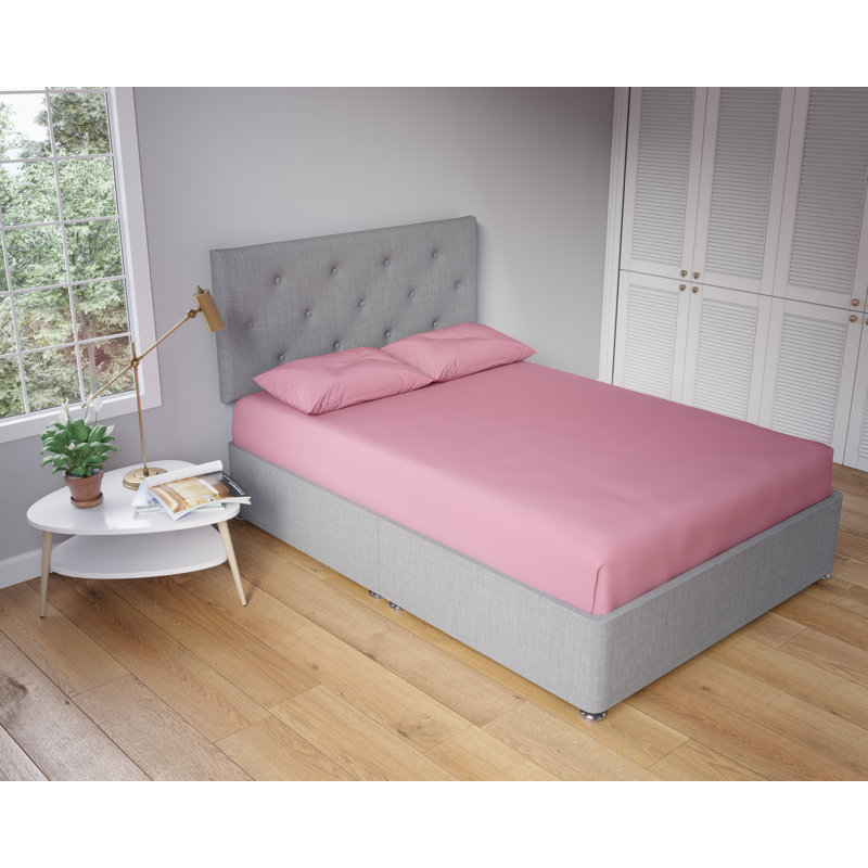 Polycotton Housewife Pillowcase Pair Soft Touch, Pink