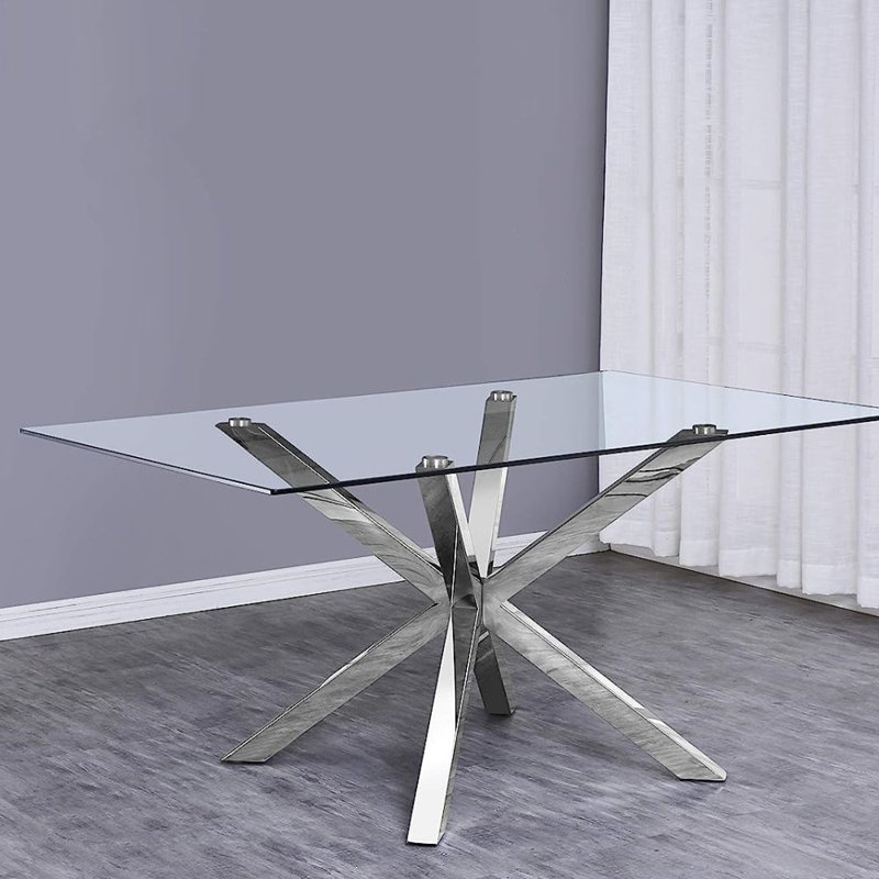 Table de salle à manger Vinson, Or, 30 po x 39 po x 71 po