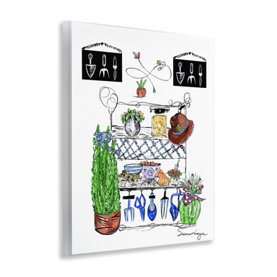 Spring Gardening Potting Shed Wall Plaque, design by Susan Lugar