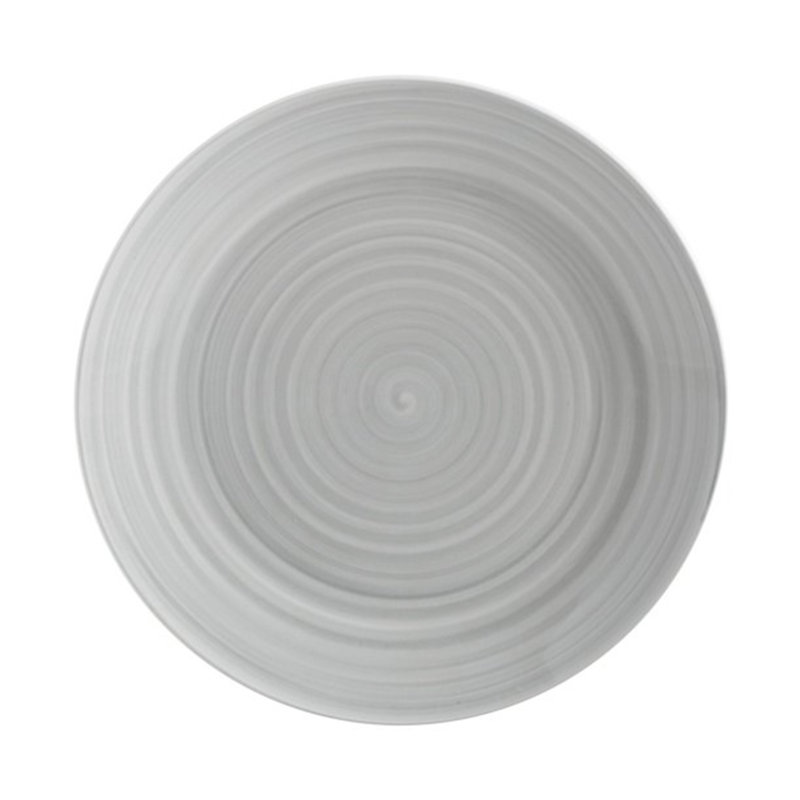 Hometrends Crenshaw 12 Piece Fine Ceramic Dinnerware Set in Grey Swirl