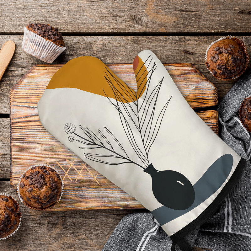 Simple Bloom Oven Mitt Cotton Twill