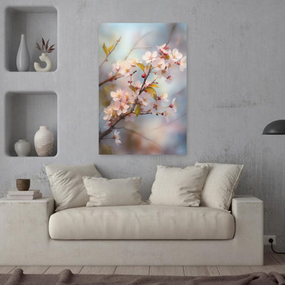 Soft Cherry Blossoms 1 Piece Wrapped Canvas Wall Art