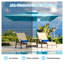 Parasol de patio rectangulaire 9 'x 11' avec mât central - abat-jour de jardin d'extérieur bleu lac avec protection UPF 50+ et rotation à 360 °-593408745