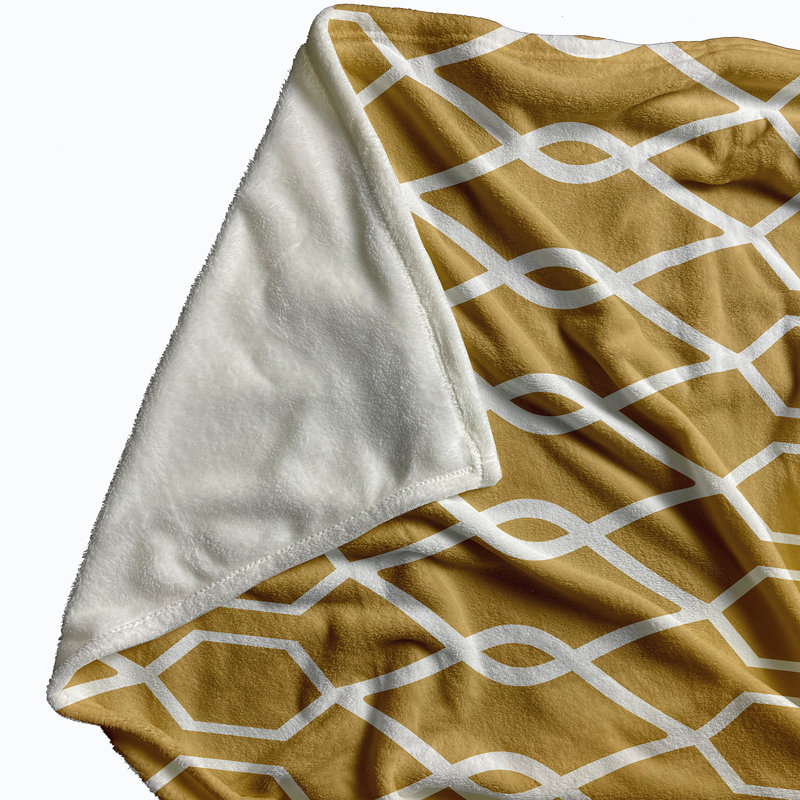 Schuyler Plain Weave / Muslin Throw Blanket, Gold