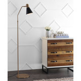 Lorenz 60'' Brass Task Floor Lamp