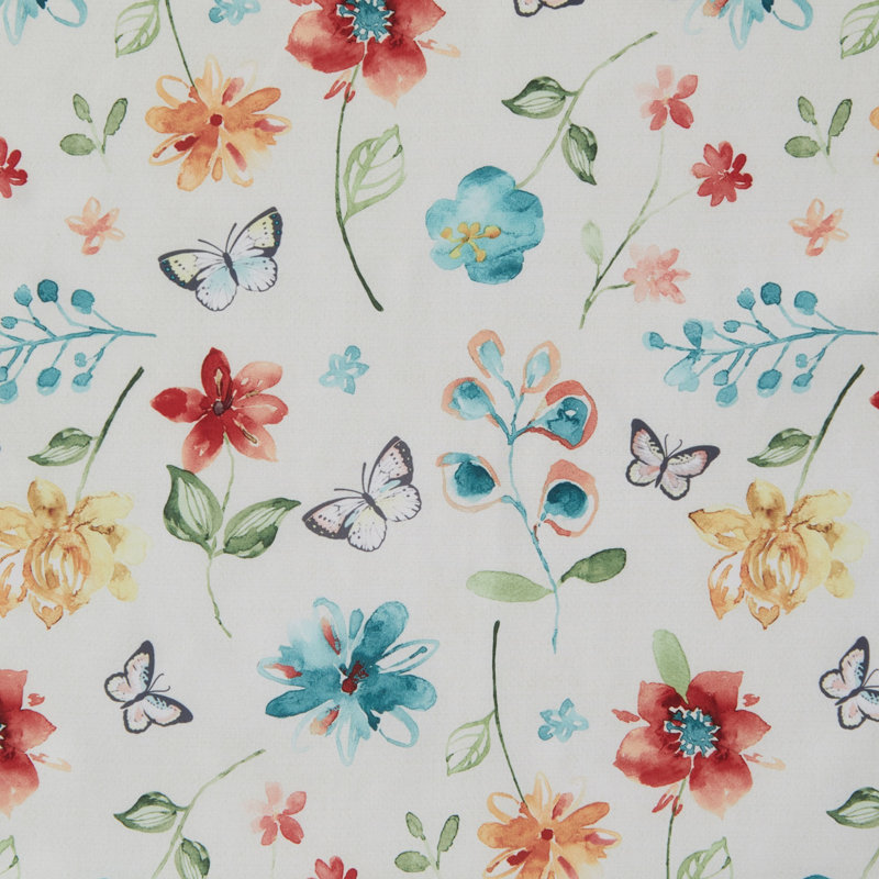 Ashling Floral Tailored Cafe Curtain, 57" W x 24" H