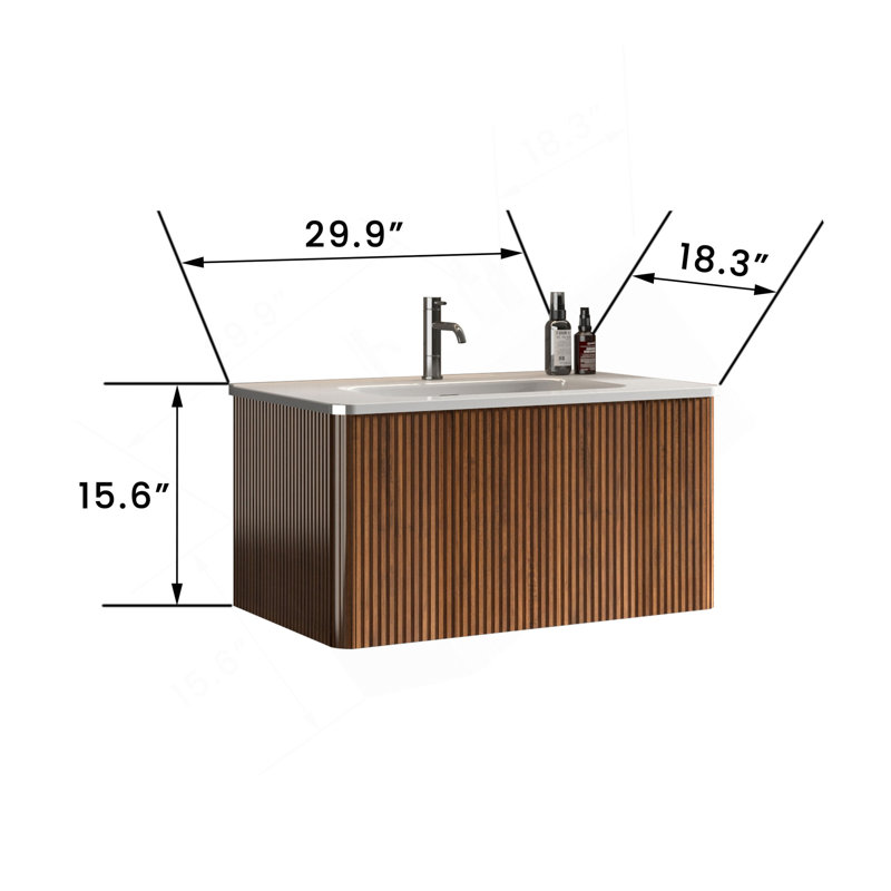 Meuble-lavabo autoportant pour salle de bain moderne Etna