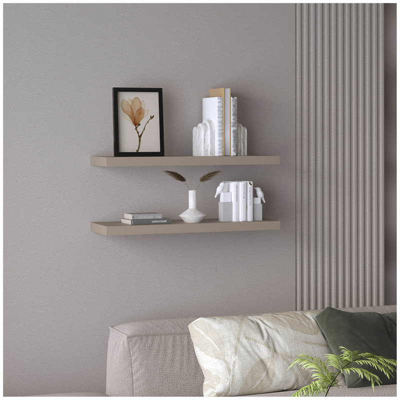 31.5" Wide  Floating Shelves Set Of 2, Shelves For Wall Decor For Bedroom, Bathroom Storage Shelves, Book Shelves For Living Room