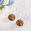 Autumn Leaves Rust Vegan Leather Round Coasters-1359544673