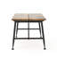 Table basse industrielle en bois et métal - avec surface antique, fabrication en fer noir, effet patiné antique