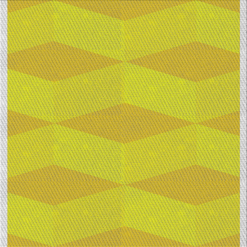 Jaune Tapis décoratif à motifs géométriques prosperie, Carré 6 pi