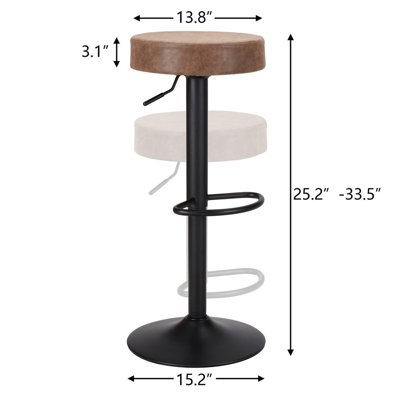 Tabouret à hauteur réglable Awena , Brun