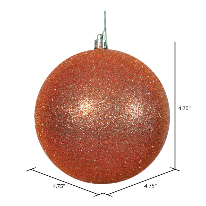 Ornement boule des Fêtes, Brûler des paillettes orange