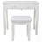 Princess Vanity Desk Set With LED Lighted Mirror, Cushioned Stool, And 4-Drawer Storage For  Bedroom-1903426621