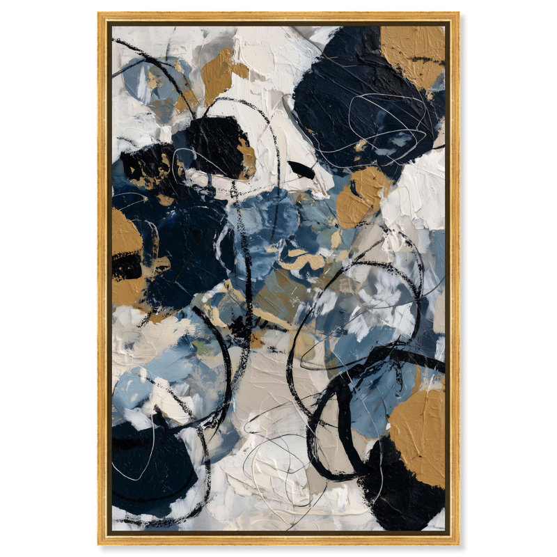 "Midnight and Moonlight", impression murale sur toile par Art Remedy, cadre doré, 36 x 54, H 55 po x l 37 po, Cadre doré