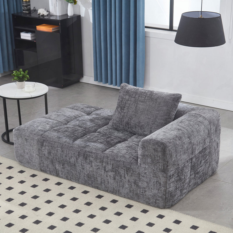 Canapé en chenille, Gris