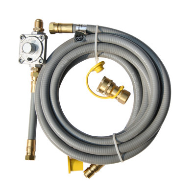 Flame King 4-Port Tee Propane Adapter POL Inlet 1/4 Inverted