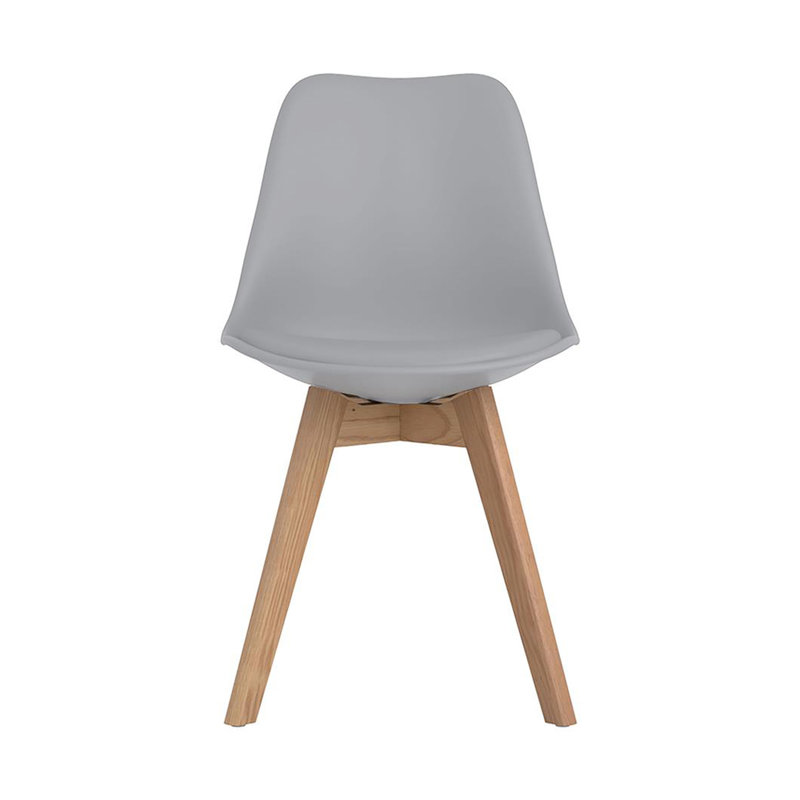 Chaises de salle à manger grises en polypropylène, de 2, pour chauffer et accentuer 2 chaises et chaises