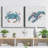 " Bubbly Blue Crab " 2 Piece Art Color Photography Print-1287285450-1287285448