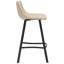 Banaz Upholstered and Faux Leather Bar Stool with Steel Frame-1238475263