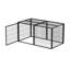 Grande cage pour chien, chenil pour chiot moyen avec parc, cage pour animal de compagnie, intérieur, noir.