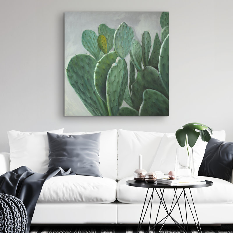 Paddle cactus - 32"x32" art on canvas