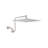 12" Square Shower Head With Adjustable Arm, Easy Installation Rain Strong And Construction, Reliable Use