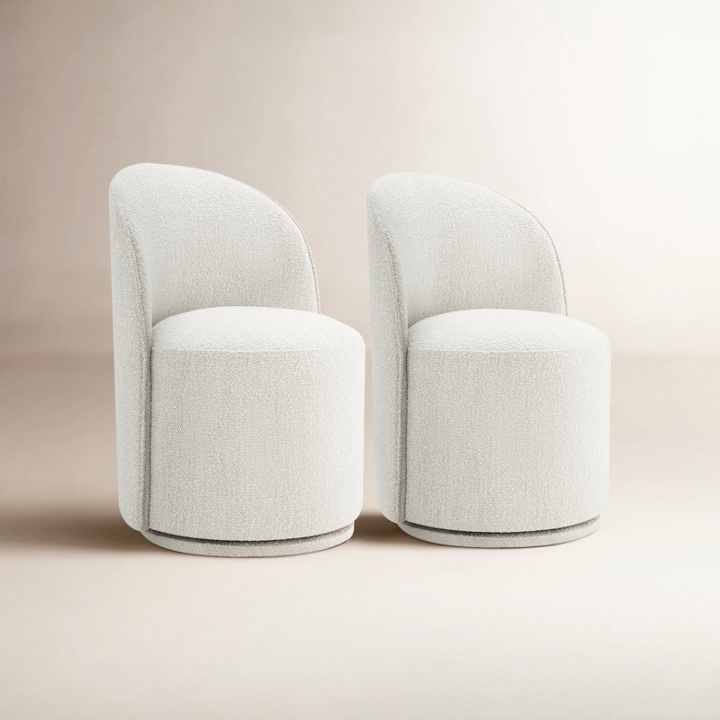 Chaise d'appoint rembourrée Sharlene, Perle Merino