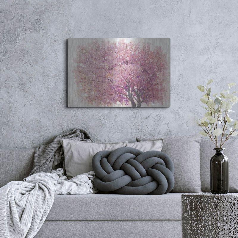 «Luxury Cherry Blossom Tree II» par Ti «Luxe Metal Art» par Tim O'Toole, art mural en métal, 36 po x 24 po