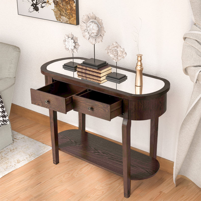 40'' Glass Top Console Table